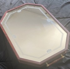 Vintage Grand Marnier  Mirrored Glass Liquor Octagon Tray With Drawer. 54cmx35cm