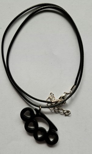 Black plastic punch knuckle - black,