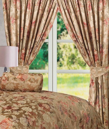 Anastasia gold floral jacquard - gold,