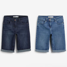 Ladies N@@t Denim Knee Length Shorts Sizes 6-16 Regular Petite Tall B144