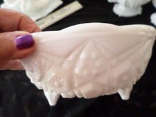 Milk Glass Bowl 7" X 3"
