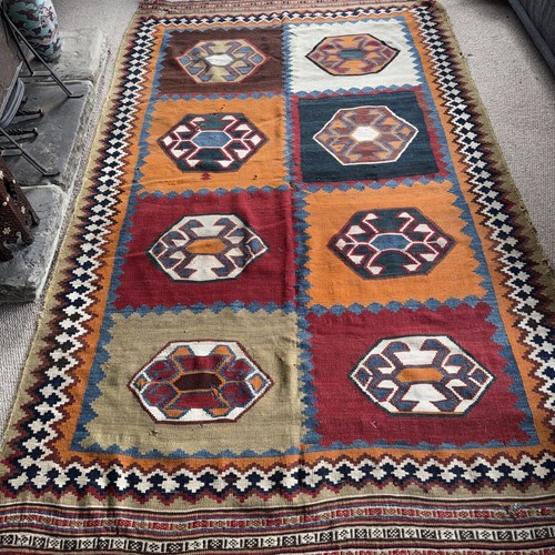 Antique qashqai kilim - kilim,, bold