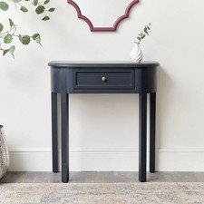 Navy Black Half Moon Table -