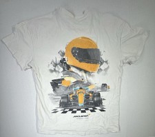 McLaren Shirt Mens Large White MCL60 2023 Formula 1 Racing Car Graphic Tee