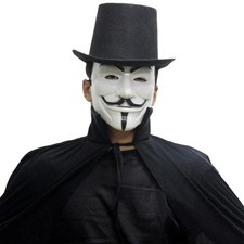 Adult Tall Stain Bell Top Hat Fancy Dress Costume Ringmaster Magician