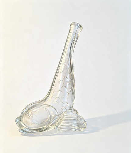 Vintage glass fish bottle - vintage,