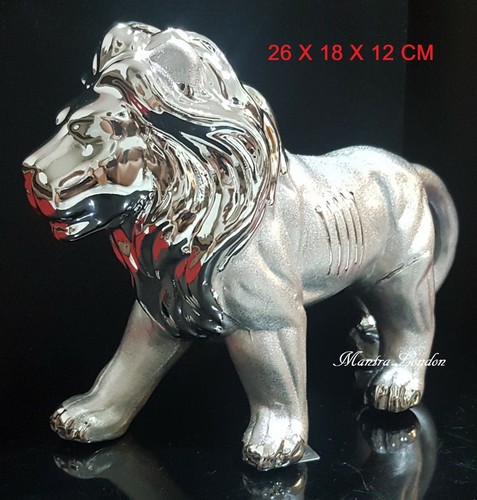 Standing silver lion - standing,