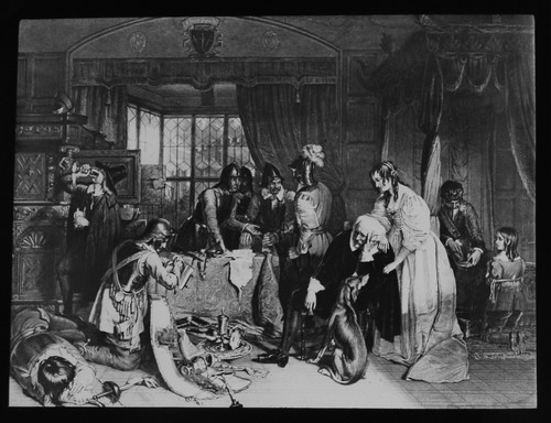 Plundering royalist mansion - a,