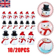 10/20 Pcs Snow Globe Figures Christmas Craft Xmas Decorations Snowman Mini Table