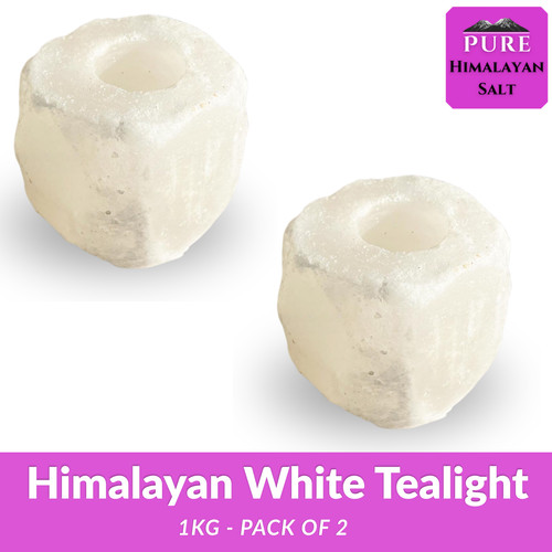 Himalayan salt white tealight - himalayan,