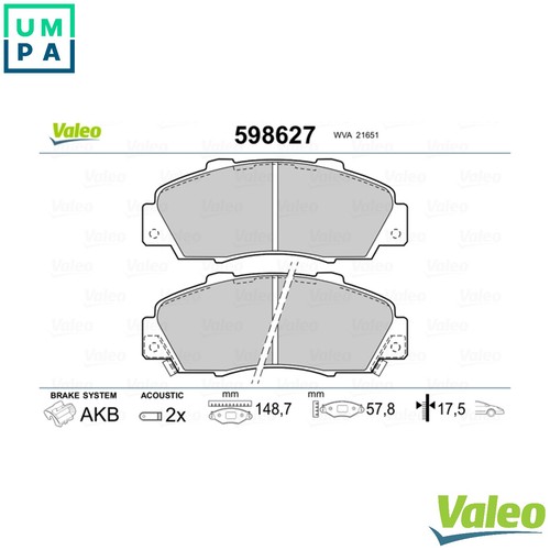 Brake pad set disc - set,