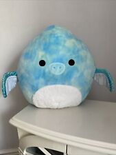 HUGE Squishmallows Shantira The Blue Tie Dye Pterodactyl DINOSAUR 16" 40cm plush