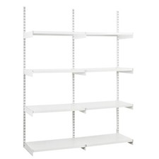 White Twin Slot Shelving Kit -