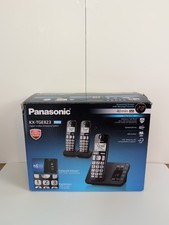 Panasonic KX-TGE823 Triple Handset Big Button Cordless Phone with Answer Machine