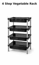 4 Tier Black Vegetable Rack