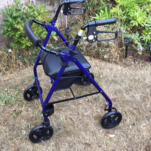 Blue wheel walker folding - blue,