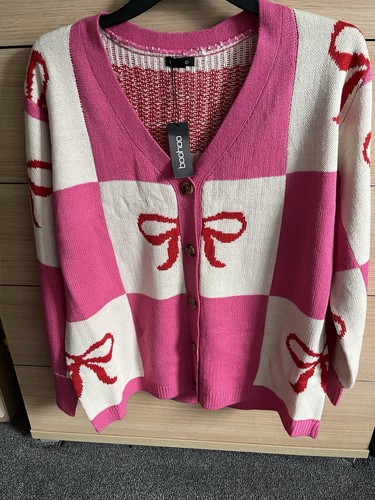Ladies size boohoo pink bow - size,