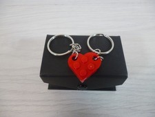 Lego Brick Heart Keyring For