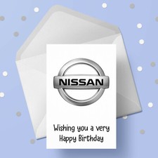Nissan Logo Birthday Card