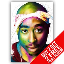  2PAC TUPAC POSTER ART PRINT A4 A3 SIZE -BUY 2 GET ANY 2 FREE