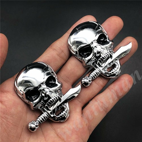 2pcs chrome metal - 2pcs, bone