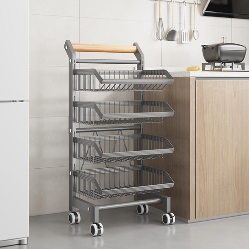 Rolling kitchen storage rack - ,