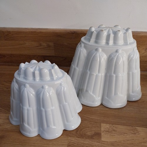 Pair antique white shelley - pair,