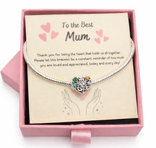 Personalised  Mum Heart Charm