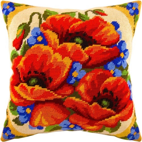 Tent stitch pillow - pillow, kit