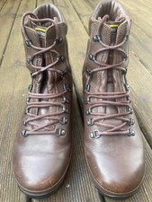 British Army Brown Leather Altberg Defender Size 9 L Combat Boots Military Cadet