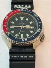 Jakko - Large gents silver and black dive style watch - Untested
