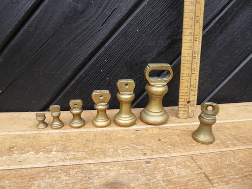 Antique set brass bell - antique,