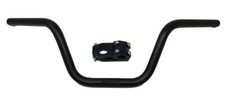 UPRIGHT 22.2mm STEM LIGHTWEIGHT HANDLEBARS 640mm WIDE 150mm RISE MATT BLACK