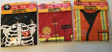 Skeleton, Fireman OR Construction Halloween Costume L/S Shirt Size 2T-4T or 5-7