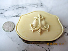 ART DECO CHILD'S PURSE ,  PERSPEX/BAKELITE , FRENCH, CHROME + 1958 SIXPENCE