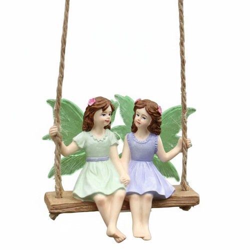 Resin fairy garden hanging - resin,