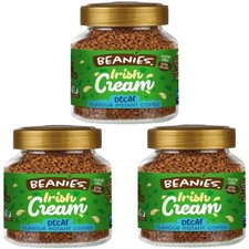 BEANIES DECAF INSTANT FLAVOURED COFFEE JARS 3 x 50g