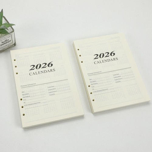 Diary 2026 refill weekly - a5, refill,weekly