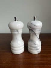 Cole & Mason Marble Salt And Pepper Mills • Good Condition • 4.5 Inches•
