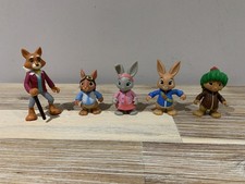 Cbeebies Peter Rabbit 5 Figure Bundle Benjamin Lily Bobtail Nutkin Mr Todd Fox