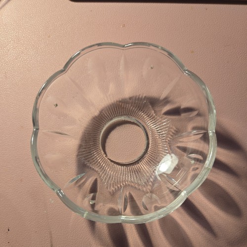 Pressed glass round - 4”,