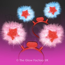 Fluffy star headboppers, red