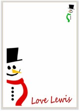 Christmas Message - 14 Personalised WRITING PAPER, A6 A5 A4 lined/blank xmas 