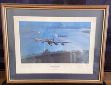 Avro Lancaster Ltd Edition Framed Print Signed By Jonny Johnson 617 Squadron 
