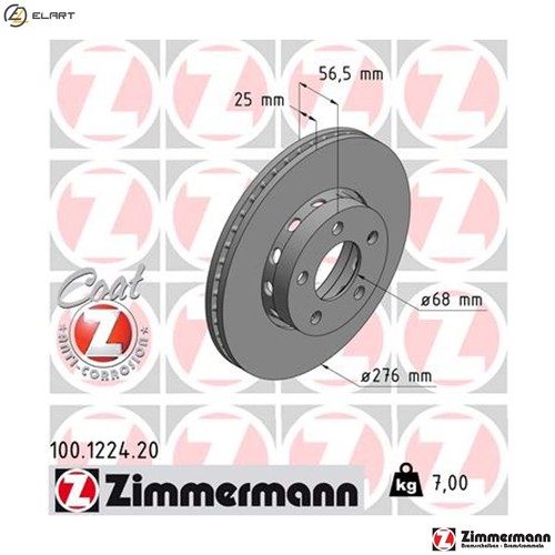 Brake disc 100 1224 - 2x,