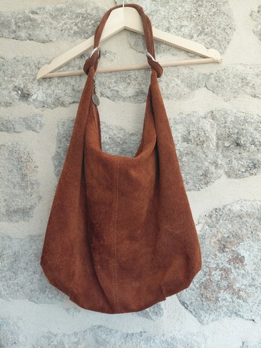 Vintage boho tan leather - boho, suede