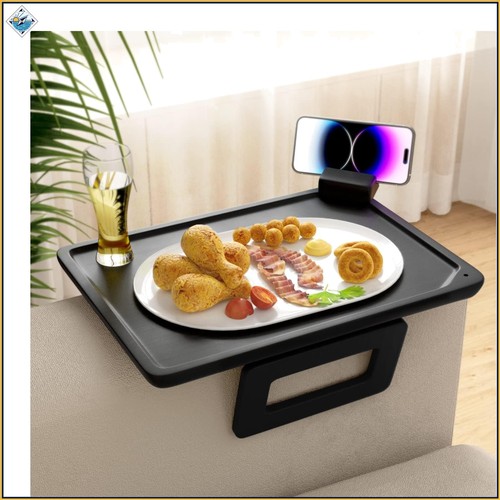 Bamboo couch arm tray - tray, table