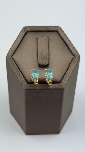 Aquamarine stud earrings 9ct - aquamarine,