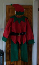Elf Suit Male Adult c/w Reversible Sequin Green Red Slippers with Bells  Size 7