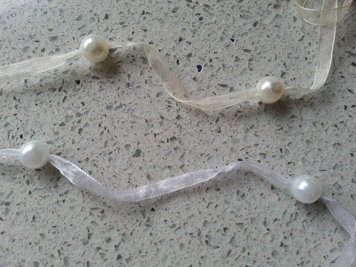 Metres pearl organza - metres,